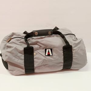 Academy Broadway Vintage Nylon Duffle Bags Gray Black